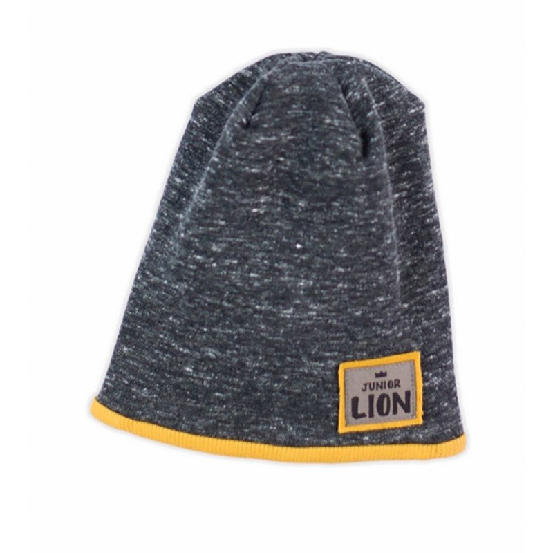 Dojčenská čiapočka Nicol Prince Lion melírovaná sivá