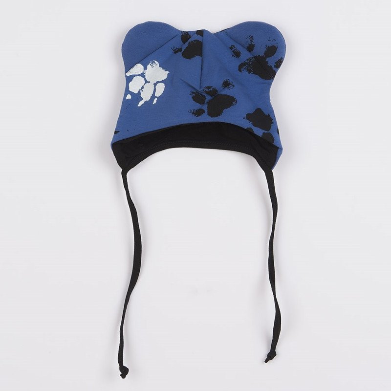 Dojčenská bavlnená čiapka s uškami New Baby labka modrá