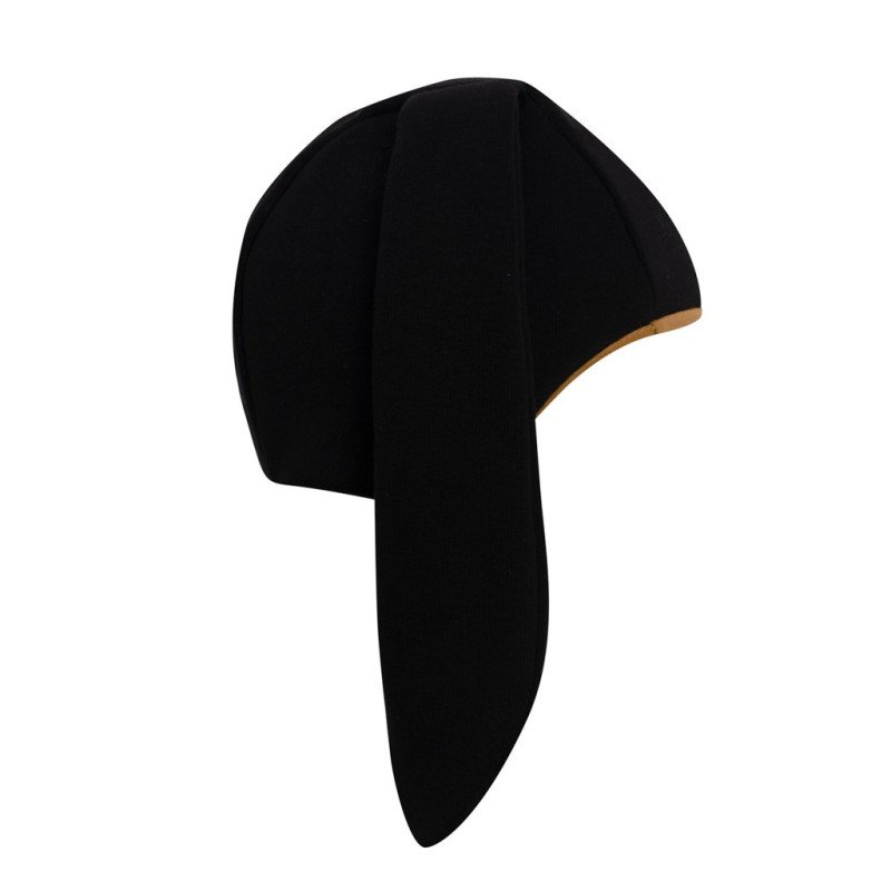 Dojčenská bavlnená čiapka s uškami New Baby Favorite čierna