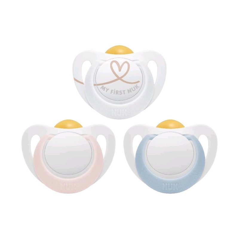 Dojčenský latexový cumlík NUK Star 0-6 m modrý