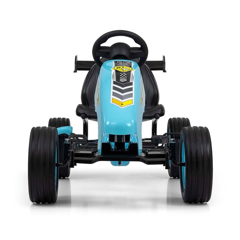 Detská šliapacia motokára Go-kart Milly Mally Rocket tyrkysová
