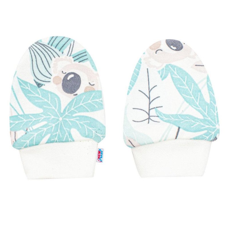 Dojčenský bavlnený set-capačky a rukavičky New Baby Lovely zelený