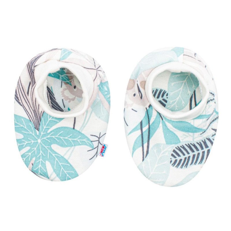 Dojčenský bavlnený set-capačky a rukavičky New Baby Lovely zelený