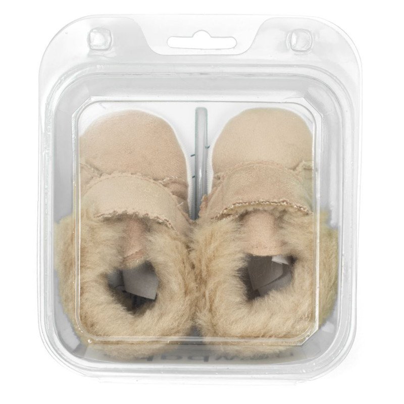 Dojčenské zimné semiškové capačky New Baby 0-3 m svetlo hnedé