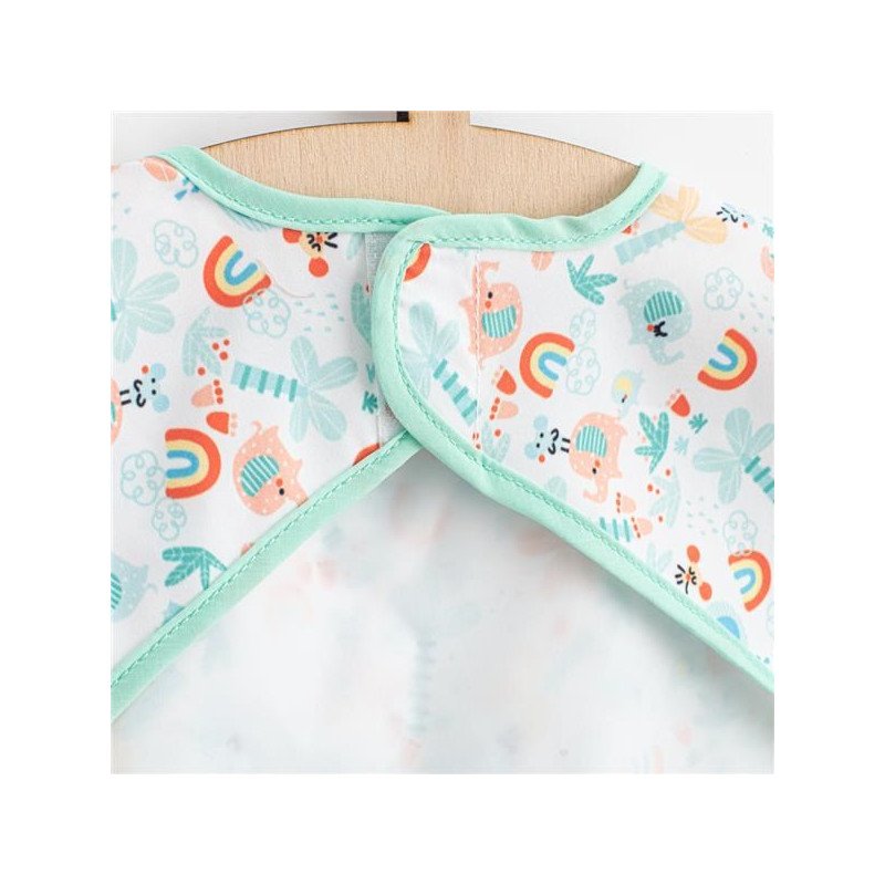 Dojčenský podbradník-zástera New Baby 42x35 zelená