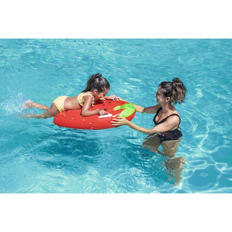 Detské nafukovacie lehátko rukoväťami Bestway Jahoda 84cm x 56cm