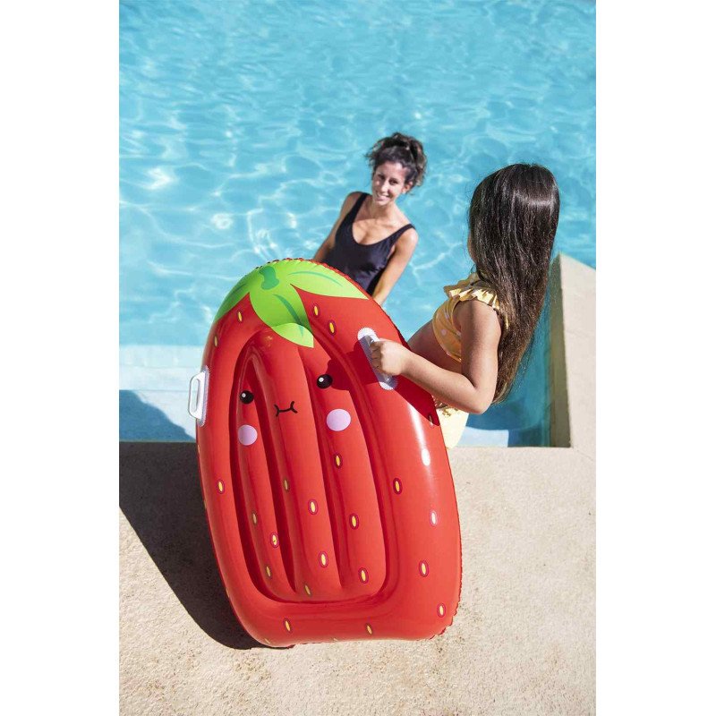 Detské nafukovacie lehátko rukoväťami Bestway Jahoda 84cm x 56cm