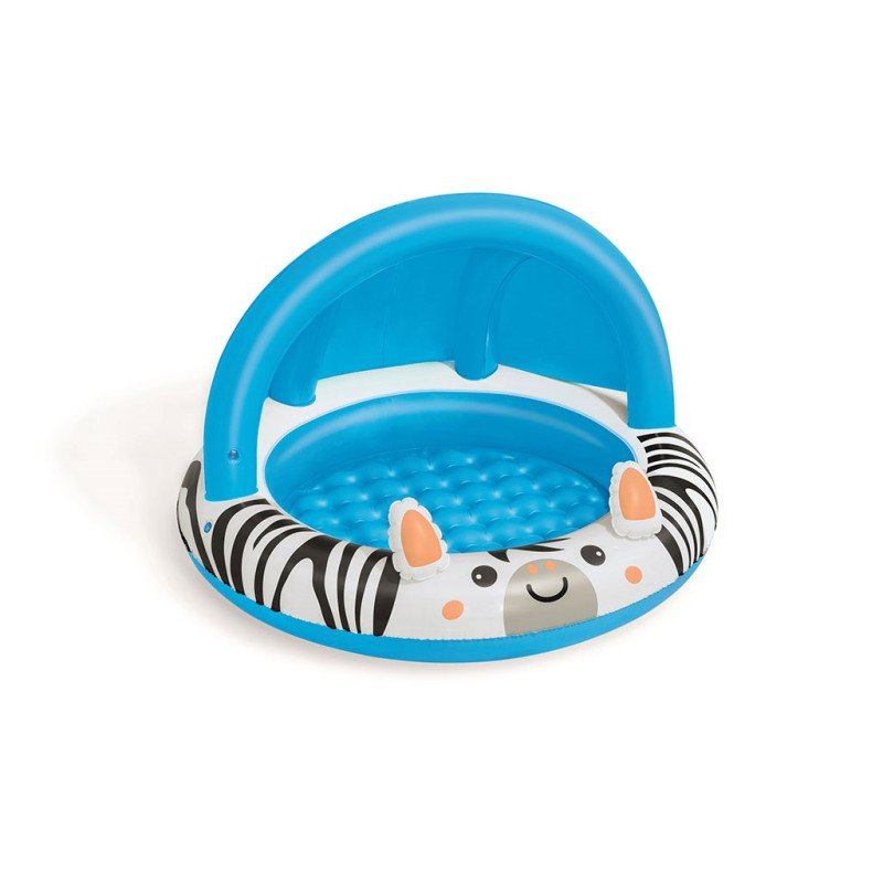 Nafukovací detský bazén so strieškou a nafukovacím dnom Bestway Zebra
