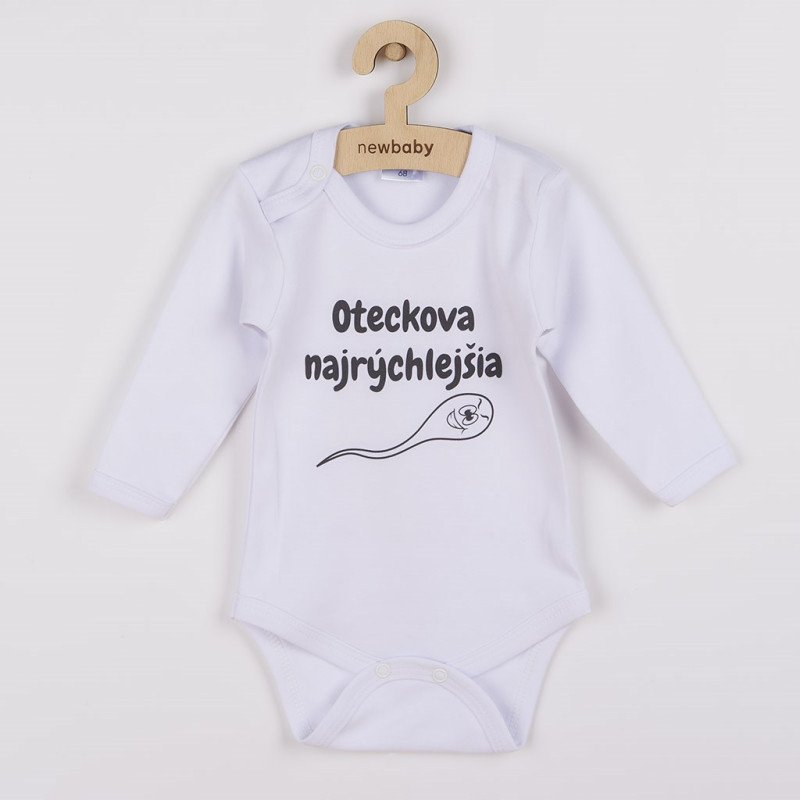 Body s potlačou New Baby Oteckova najrýchlejšia - darčekové balenie