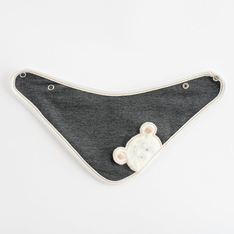 Jarná dojčenská čiapočka so šatkou na krk New Baby Sebastian sivá