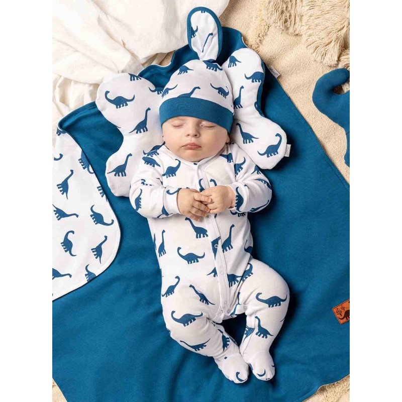 Dojčenská bavlnená čiapočka Nicol Ivo modrá