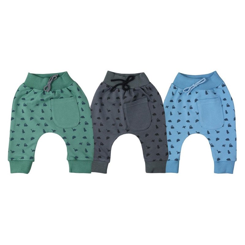 Dojčenské tepláčky Koala Dinosaur modrá