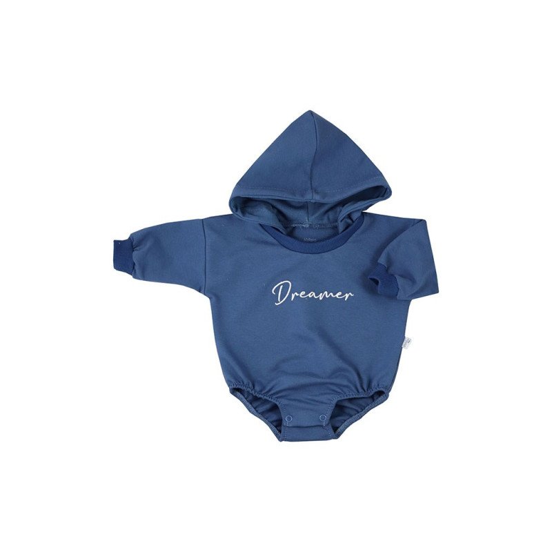 Dojčenské teplákové body s kapucňou baggy Koala Dreamer modrá