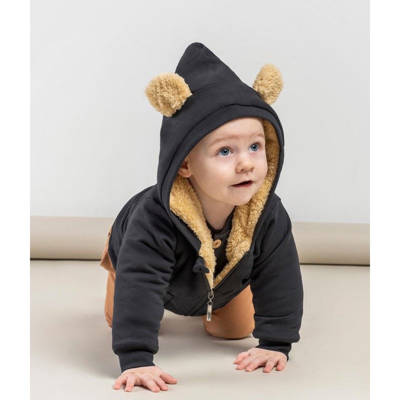 Jesenná zateplená tepláková dojčenská bundička Nicol Miki