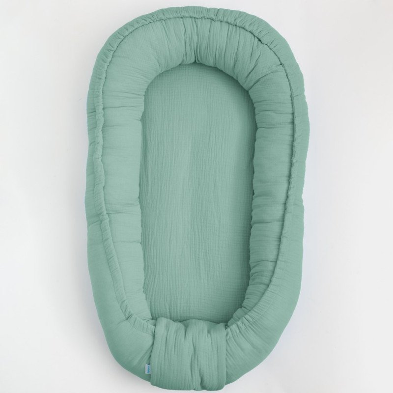 Mušelínové hniezdočko pre bábätko New Baby zelené