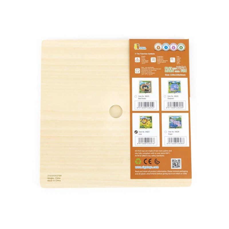 Drevené puzzle pre najmenších Viga 9 ks Lion
