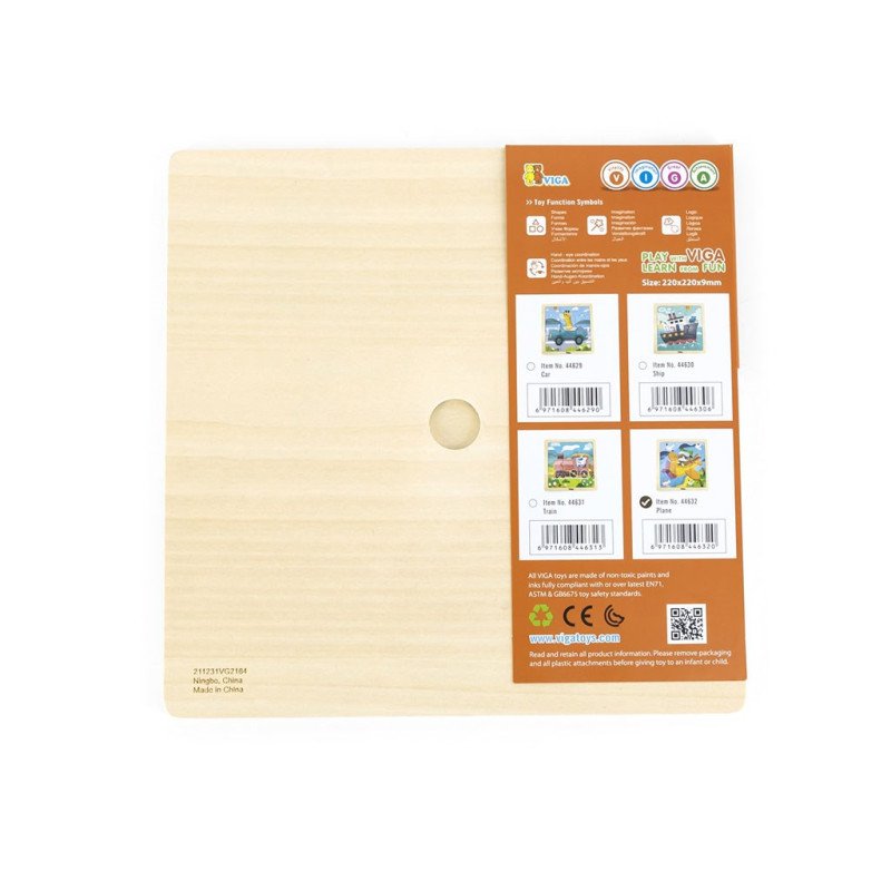 Drevené puzzle pre najmenších Viga 9 ks Lietadlo