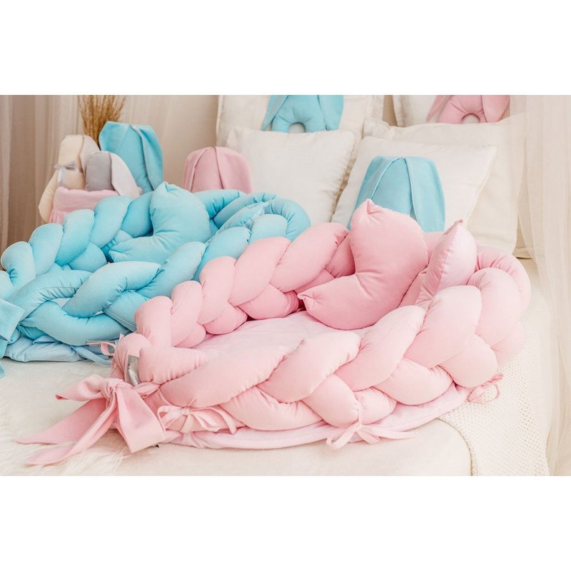 Pletené hniezdočko pre bábätko Velvet Belisima pink