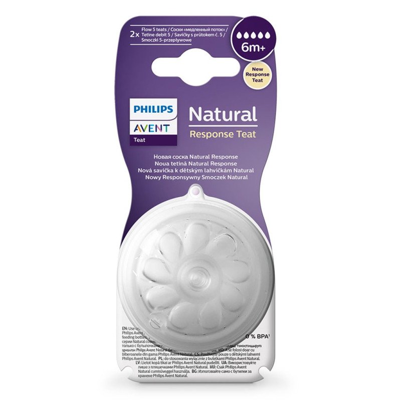 Náhradný cumlík Avent Natural Response 5  6 + - 2 ks