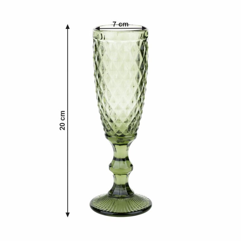 Kondela Poháre na na šampanské, set 4 ks, 150 ml, farebné, retro, VERITAS TYP 4