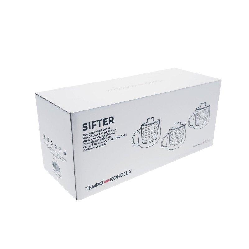 Kondela TEMPO-KONDELA SIFTER, hrnčeky na čaj so sitkom, set 3 ks, 350 ml