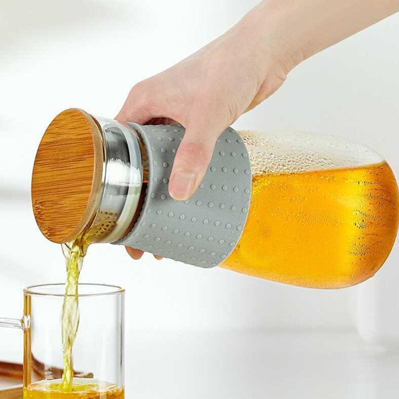 Kondela TEMPO-KONDELA GLAZO, karafa na vodu/čaj, 1200 ml, s viečkom a sitkom