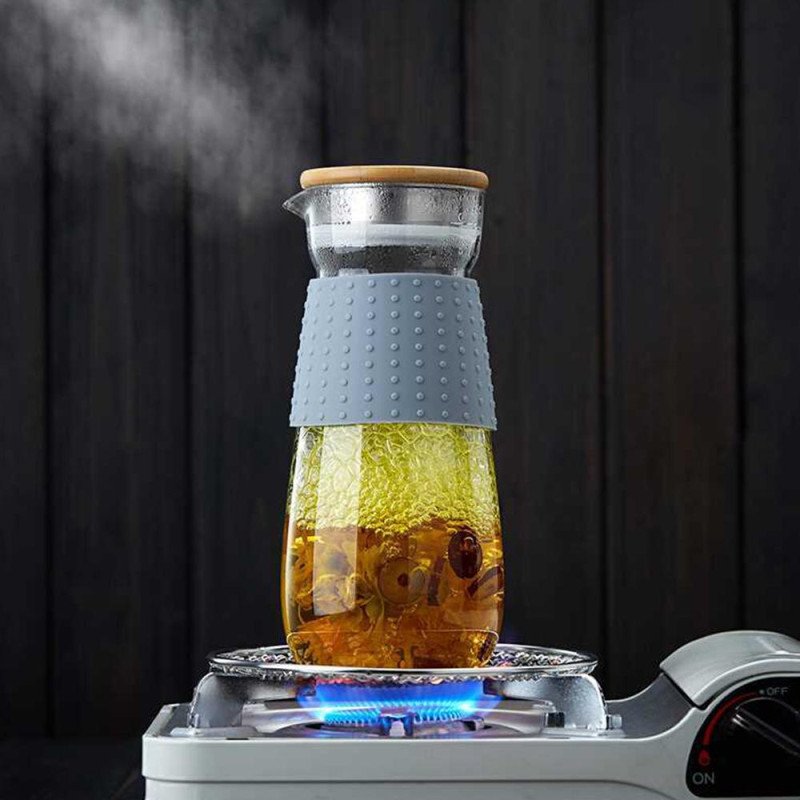Kondela TEMPO-KONDELA GLAZO, karafa na vodu/čaj, 1200 ml, s viečkom a sitkom