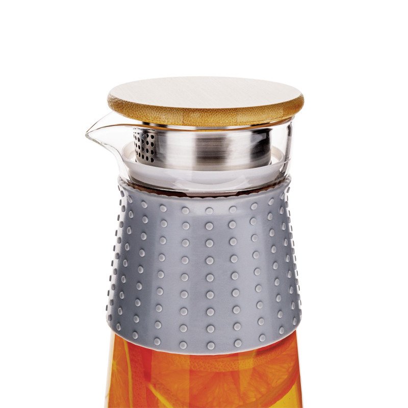 Kondela TEMPO-KONDELA GLAZO, karafa na vodu/čaj, 1200 ml, s viečkom a sitkom