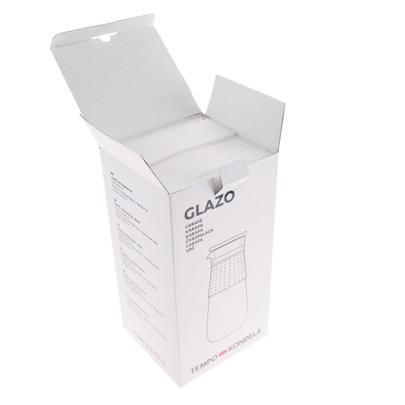 Kondela TEMPO-KONDELA GLAZO, karafa na vodu/čaj, 1200 ml, s viečkom a sitkom