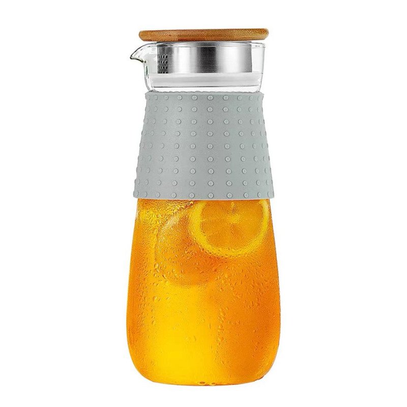Kondela TEMPO-KONDELA GLAZO, karafa na vodu/čaj, 1200 ml, s viečkom a sitkom