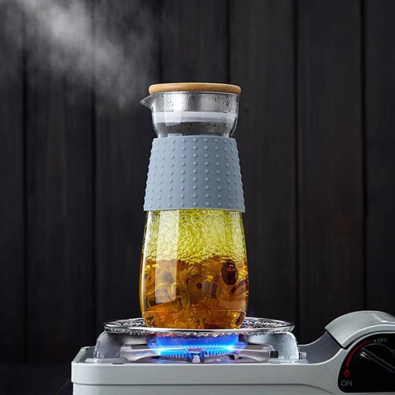Kondela TEMPO-KONDELA GLAZO, karafa na vodu/čaj, 1200 ml, s viečkom a sitkom
