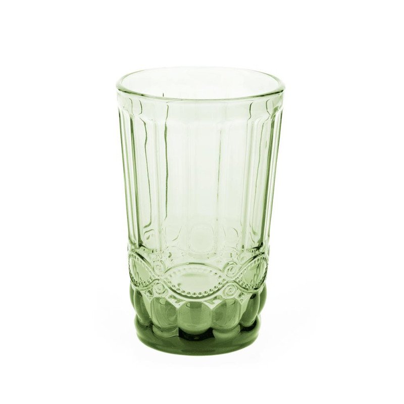 Kondela Poháre na vodu, set 6 ks, 350 ml, zelená, vintage, FREGATA TYP 6