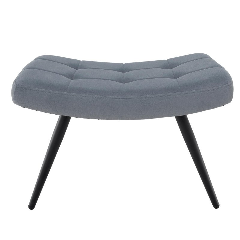 Kondela Kreslo s podnožou, sivá Velvet látka/čierna, HABEN