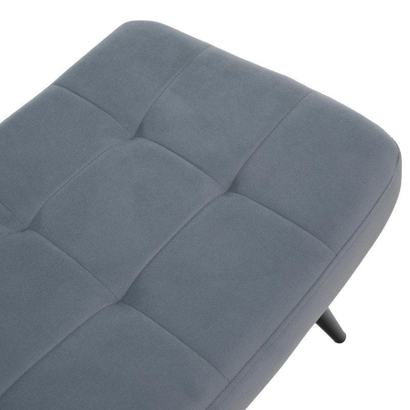 Kondela Kreslo s podnožou, sivá Velvet látka/čierna, HABEN
