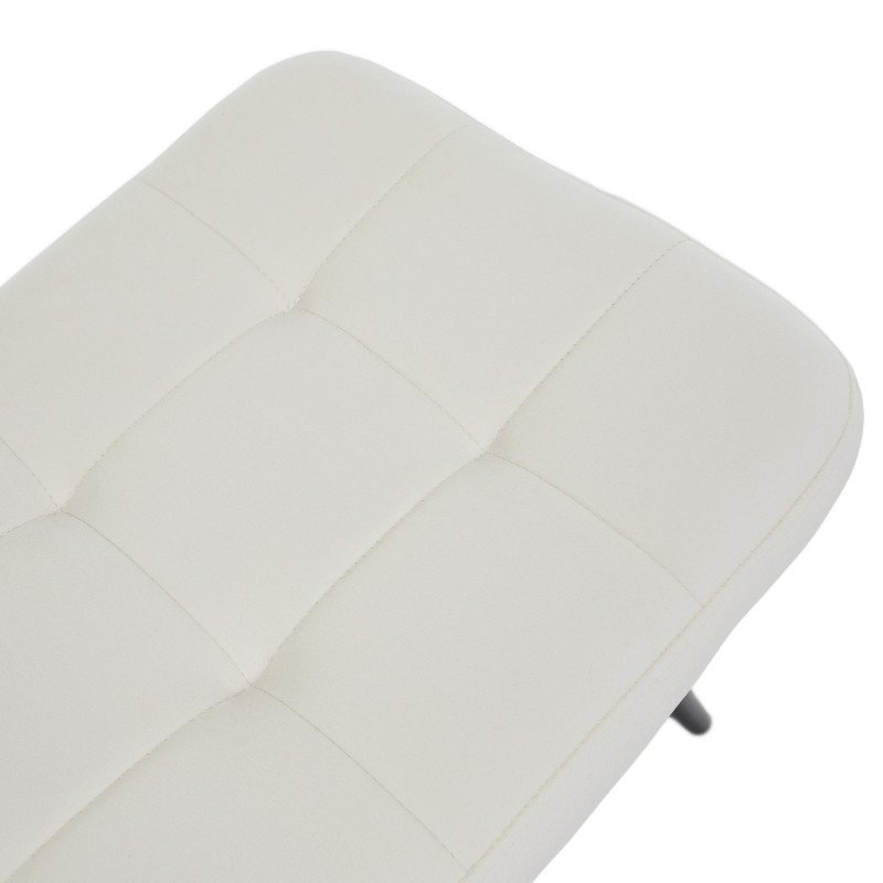 Kondela Kreslo s podnožou, biela Velvet látka/čierna, HABEN