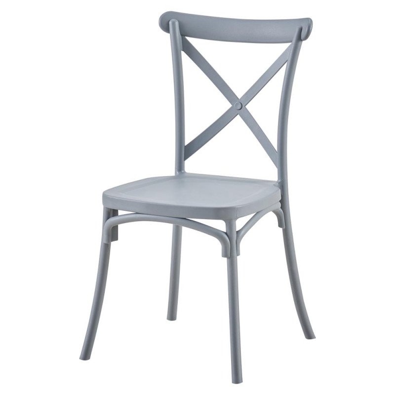 Kondela Stohovateľná stolička, sivá, SAVITA