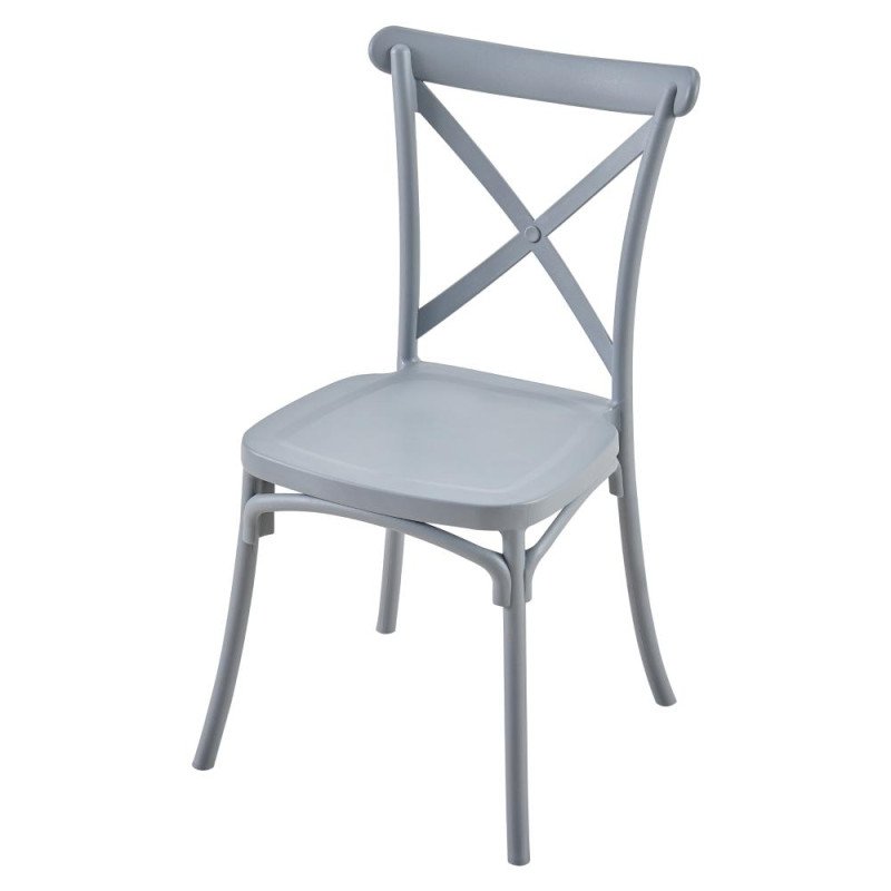 Kondela Stohovateľná stolička, sivá, SAVITA