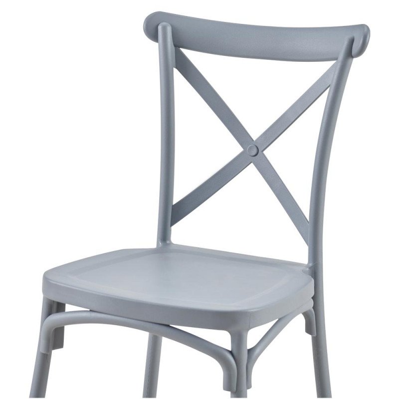 Kondela Stohovateľná stolička, sivá, SAVITA