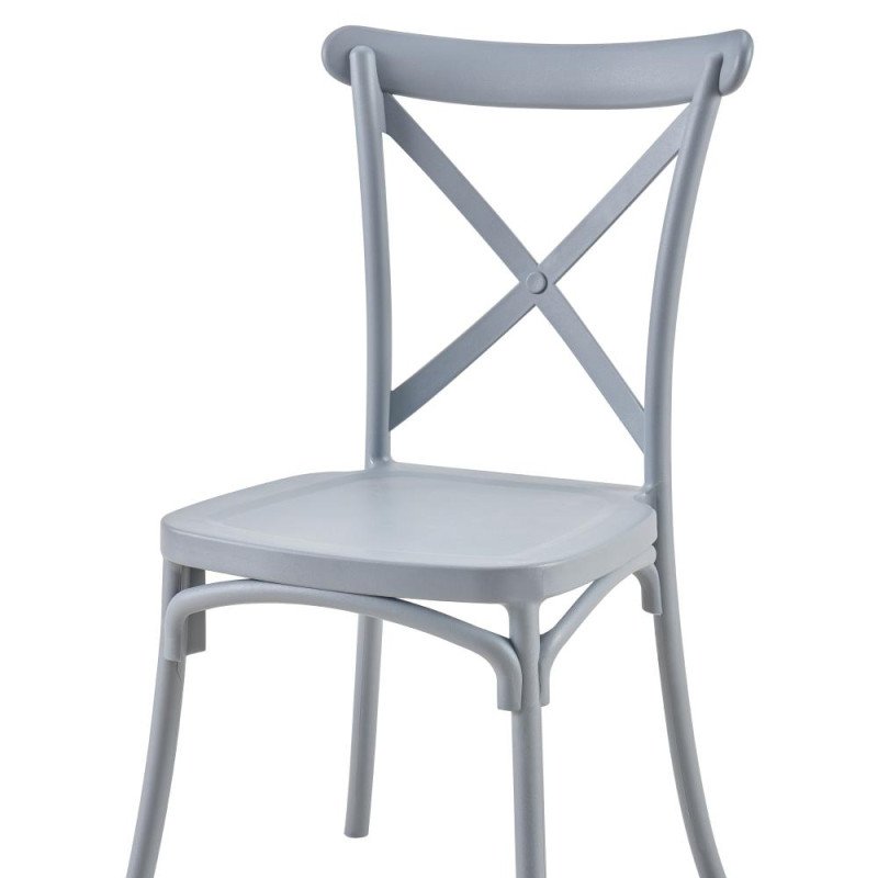 Kondela Stohovateľná stolička, sivá, SAVITA