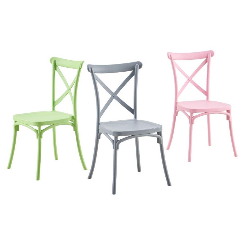 Kondela Stohovateľná stolička, sivá, SAVITA