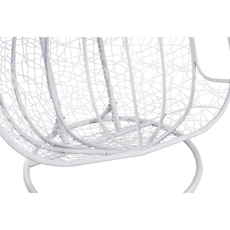 Kondela Závesné dvojkreslo, biela/vzor kvety, DELIA