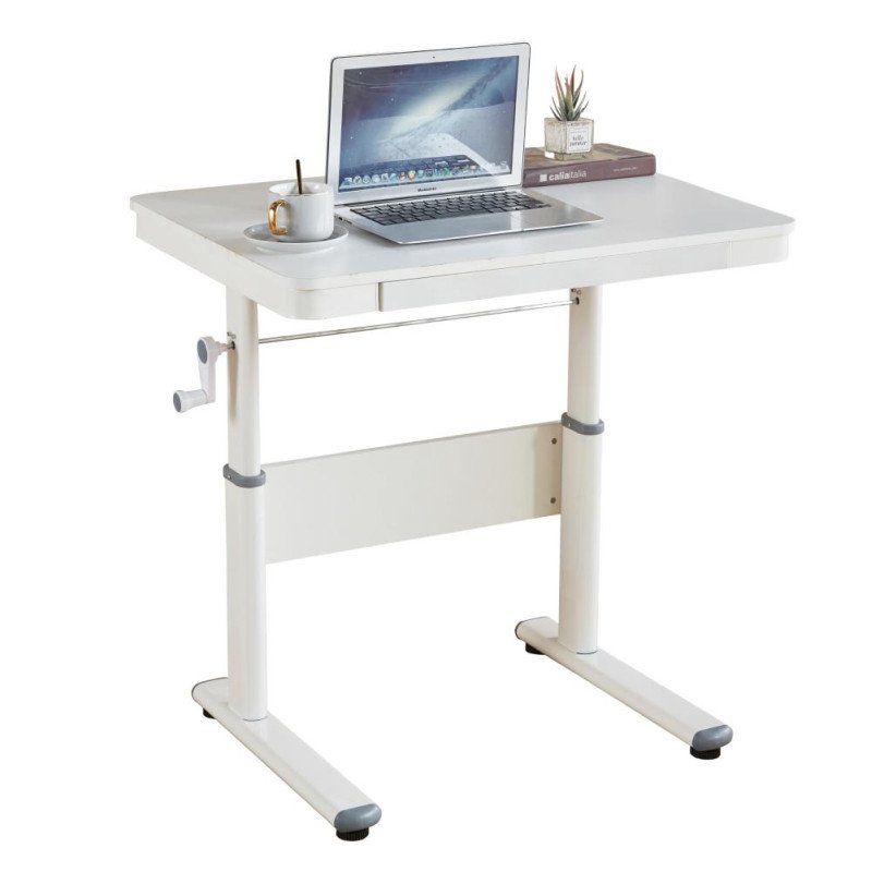 Kondela Rastúci písací stôl, biela, JANIS
