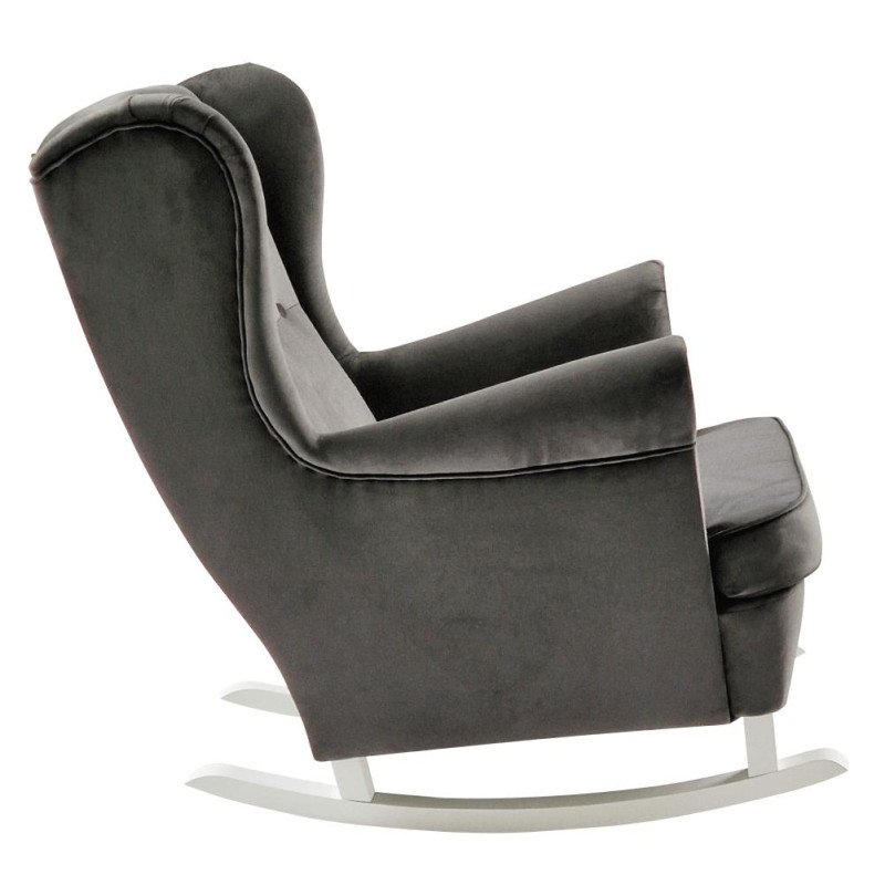 Kondela Hojdacie kreslo ušiak, tmavosivá/biela, TEJA