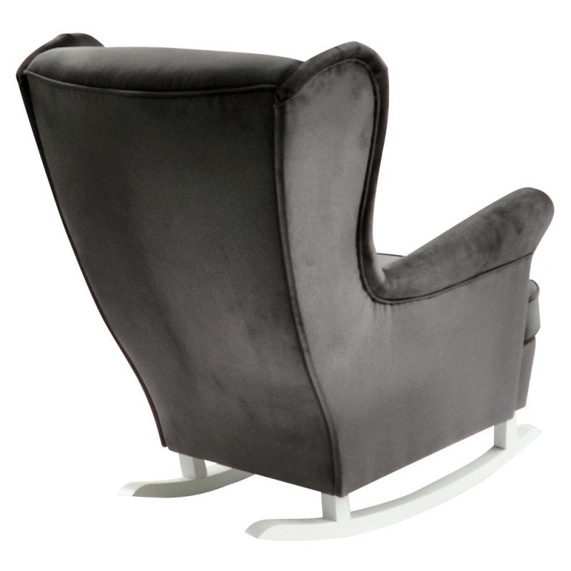 Kondela Hojdacie kreslo ušiak, tmavosivá/biela, TEJA