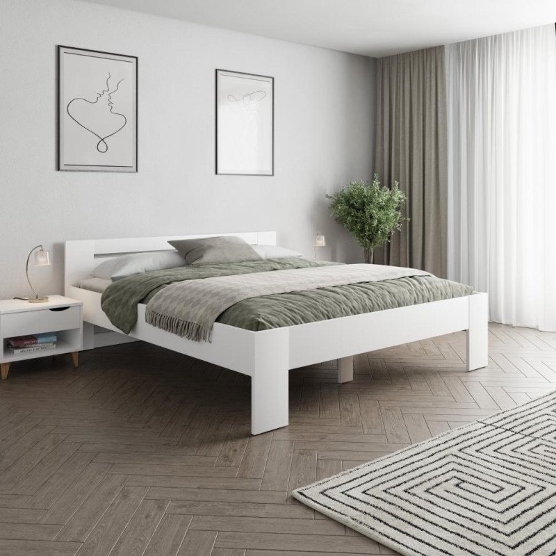 Kondela Posteľ, 180x200, biela, BASIS