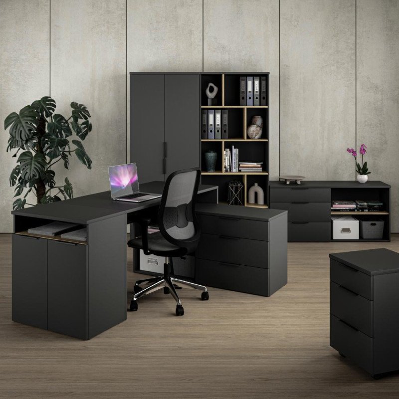 Kondela PC stôl, antracit, ADAPO ADP03