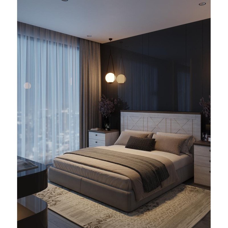 Kondela Nočný stolík, borovica canyon/dub sonoma trufel, TEINA KOM2S