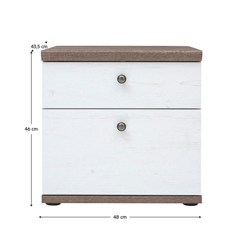 Kondela Nočný stolík, borovica canyon/dub sonoma trufel, TEINA KOM2S