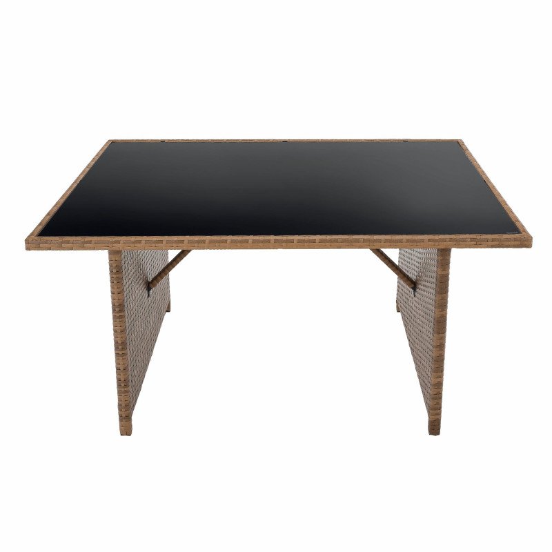 Kondela Záhradný ratanový set, sivohnedá/svetlohnedá, SAGIR