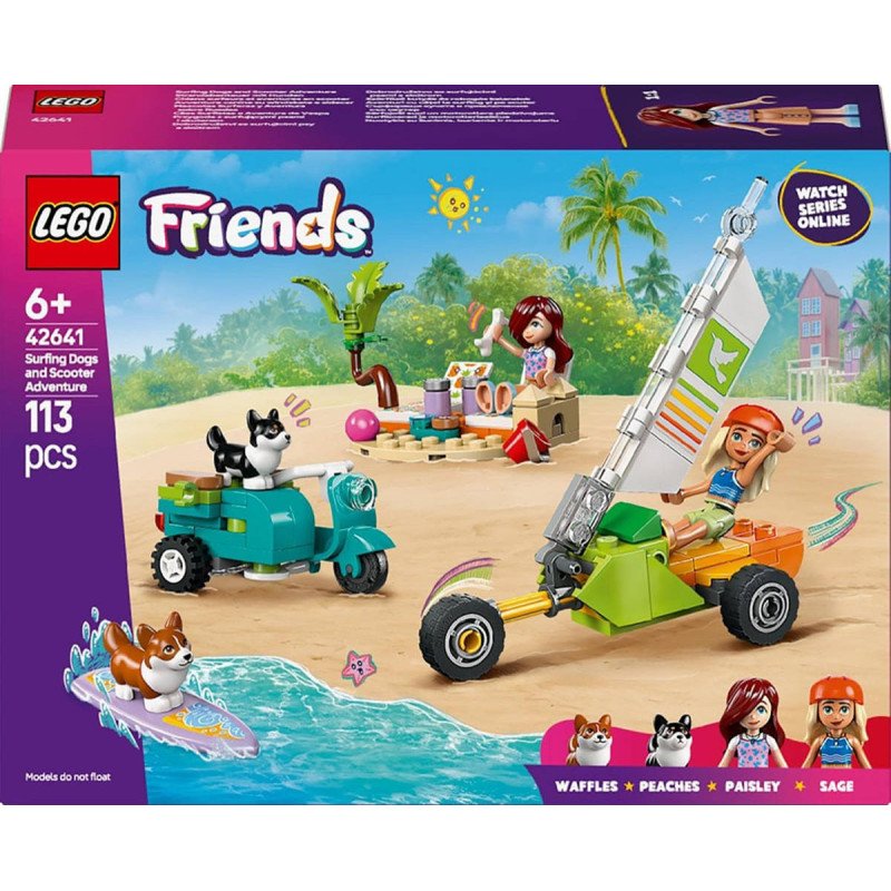 LEGO FRIENDS Dobrodružství se surfujícími psy a skútrem 42641 STAVEBNICE